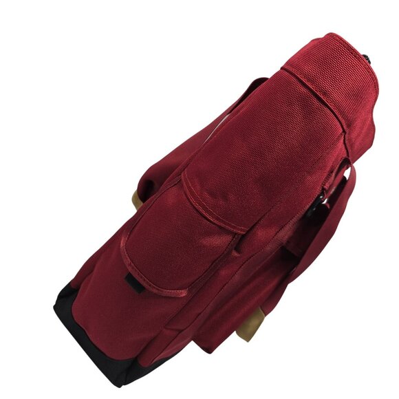 L.L. Bean Red Utility Tote Bag 15" Multiple Pockets Zipper Closure Polyester - Picture 3 of 12